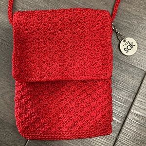 Red The Sak Crochet Crossbody Purse